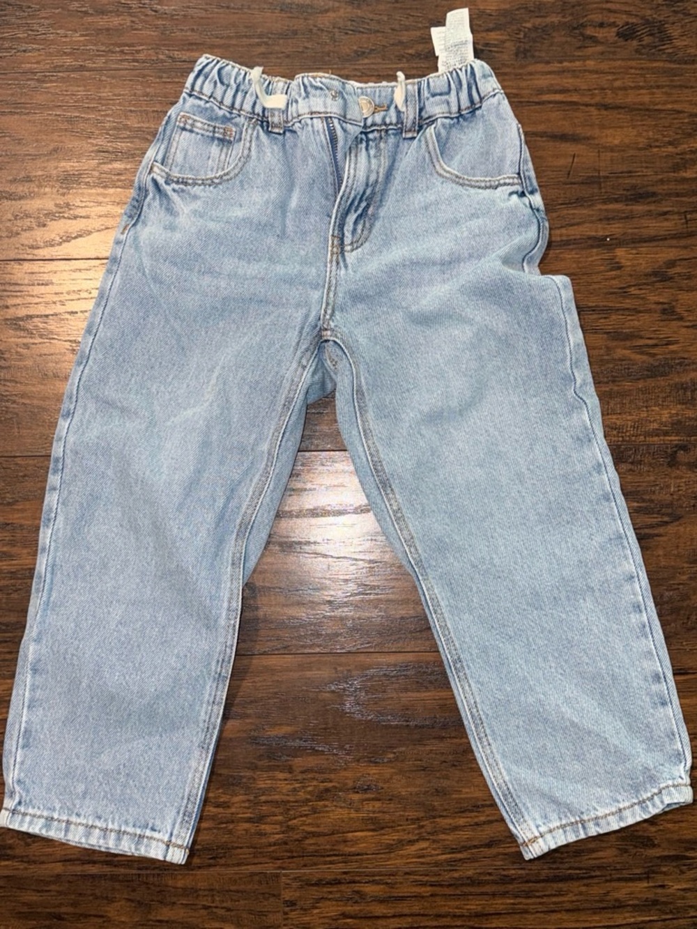 Zara Light Blue Kids Elastic Waist Jeans